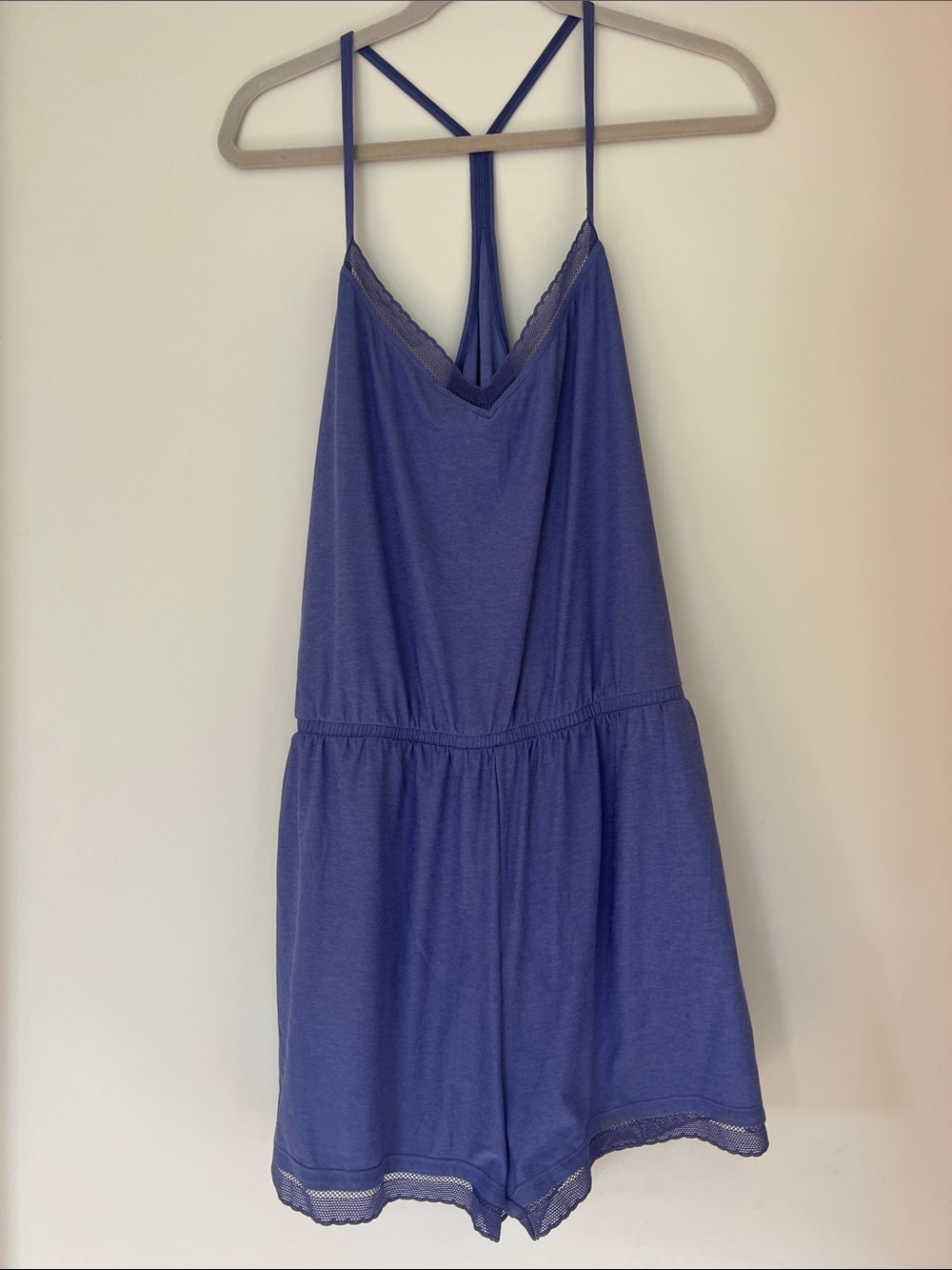 Beyond Yoga Blue Strappy Romper size large